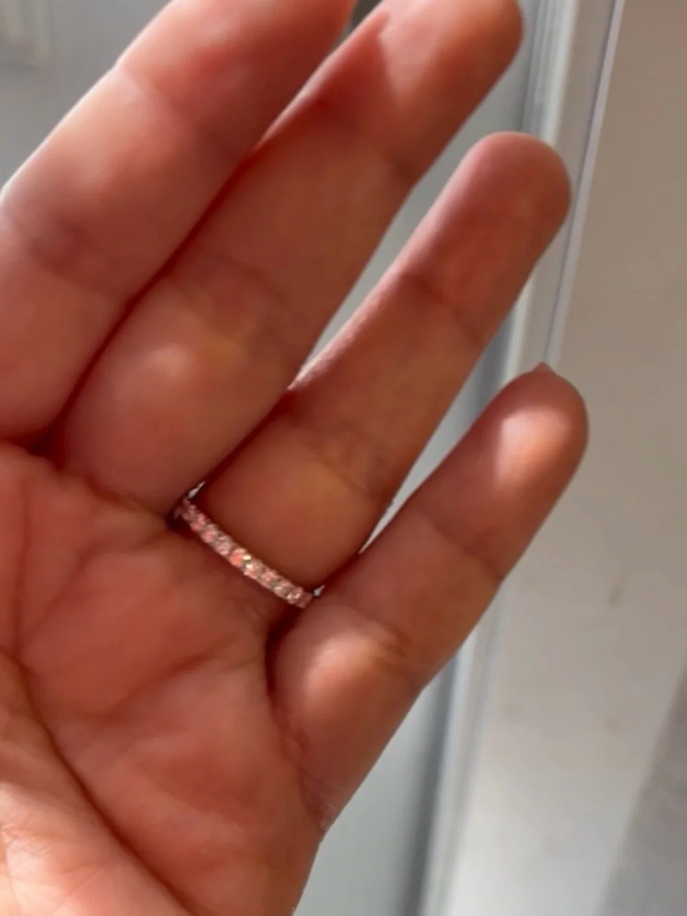 diamond 14k white gold eternity band 1.00ctw - Picture 4 of 4